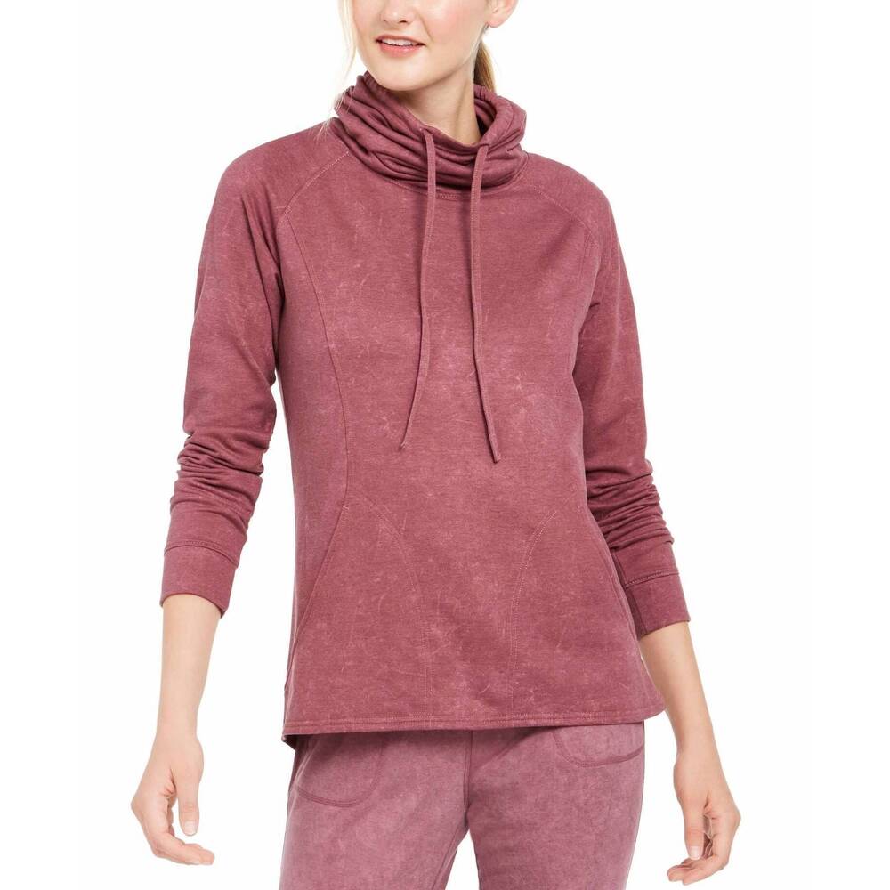 NEW 32 DEGREES funnel neck pullover top in figberry sandwa